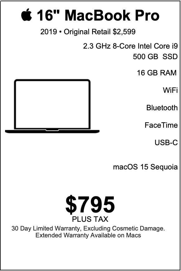 MacBook Pro 16-inch  "16 inches of pure ‘why’d I ever buy a PC?’”